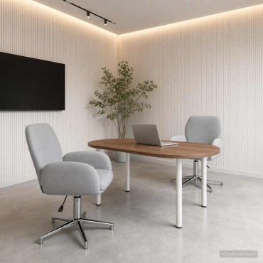 vidaXL Καρέκλες Γραφείου με Περιστροφή 2 τεμ. 54x58x90cm Ύφασμα