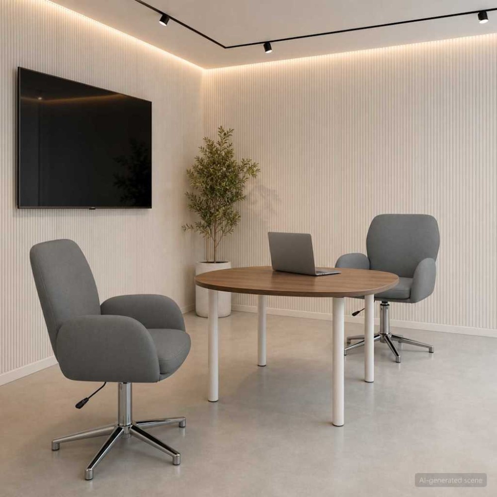 vidaXL Καρέκλες Γραφείου με Περιστροφή 2 τεμ. 54x58x90cm Ύφασμα