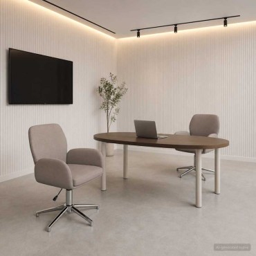 vidaXL Καρέκλες Γραφείου με Περιστροφή 2 τεμ. 54x58x90cm Taupe