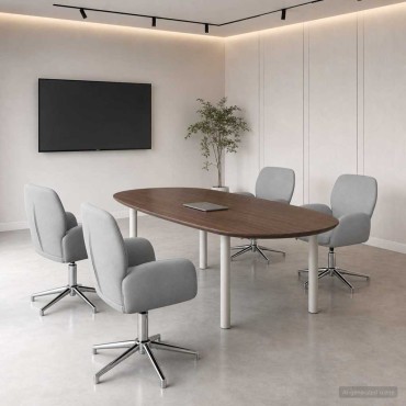 vidaXL Καρέκλες Γραφείου με Περιστροφή 4 τεμ. 54x58x90cm Ύφασμα