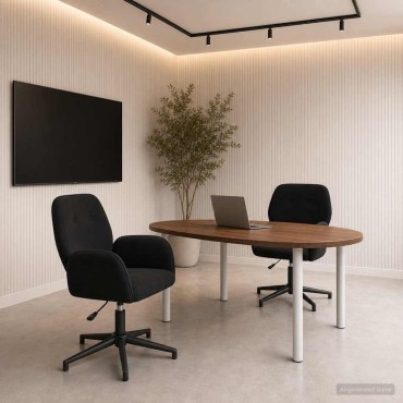 vidaXL Καρέκλες Γραφείου με Περιστροφή 2 τεμ. 54x55x90cm Μαύρο