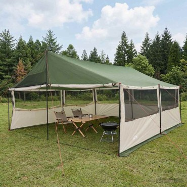 vidaXL Οικογενειακή Σκηνή Πράσινο 600 x 400 x 268 εκ.