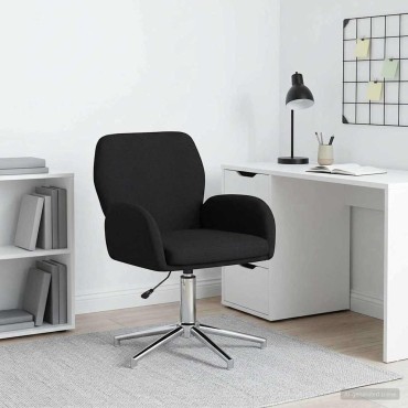 vidaXL Γυροσκοπική Καρέκλα Γραφείου 54x58x90cm Μαύρο Ύφασμα 1 τεμ.