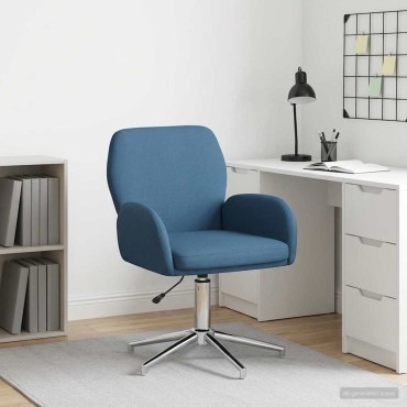 vidaXL Γυροσκοπική Καρέκλα Γραφείου 54x58x90cm Μπλε Ύφασμα 1 τεμ.