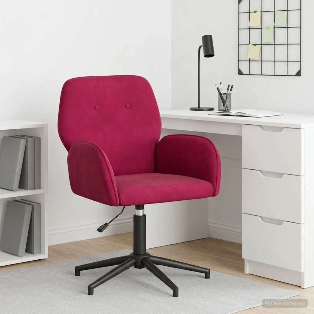 vidaXL Γυροσκοπική Καρέκλα Γραφείου 54x55x90cm Κόκκινο Βελούδο 1 τεμ.