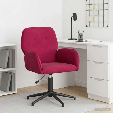 vidaXL Γυροσκοπική Καρέκλα Γραφείου 54x55x90cm Κόκκινο Βελούδο 1 τεμ.