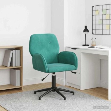 vidaXL Γυροσκοπική Καρέκλα Γραφείου 54x55x90cm Τιρκουάζ Βελούδο 1 τεμ.