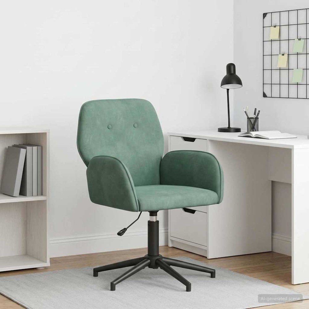 vidaXL Γυροσκοπική Καρέκλα Γραφείου 54x55x90cm Θαλασσί Βελούδο 1 τεμ.