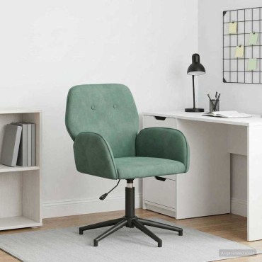 vidaXL Γυροσκοπική Καρέκλα Γραφείου 54x55x90cm Θαλασσί Βελούδο 1 τεμ.