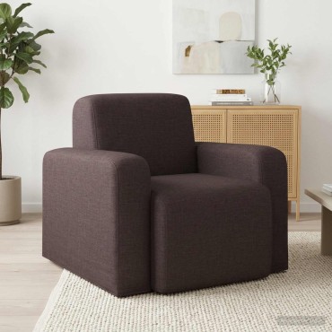 vidaXL Πολυθρόνα Σκούρο Καφέ Ύφασμα 88x90x77cm 1 τεμ.