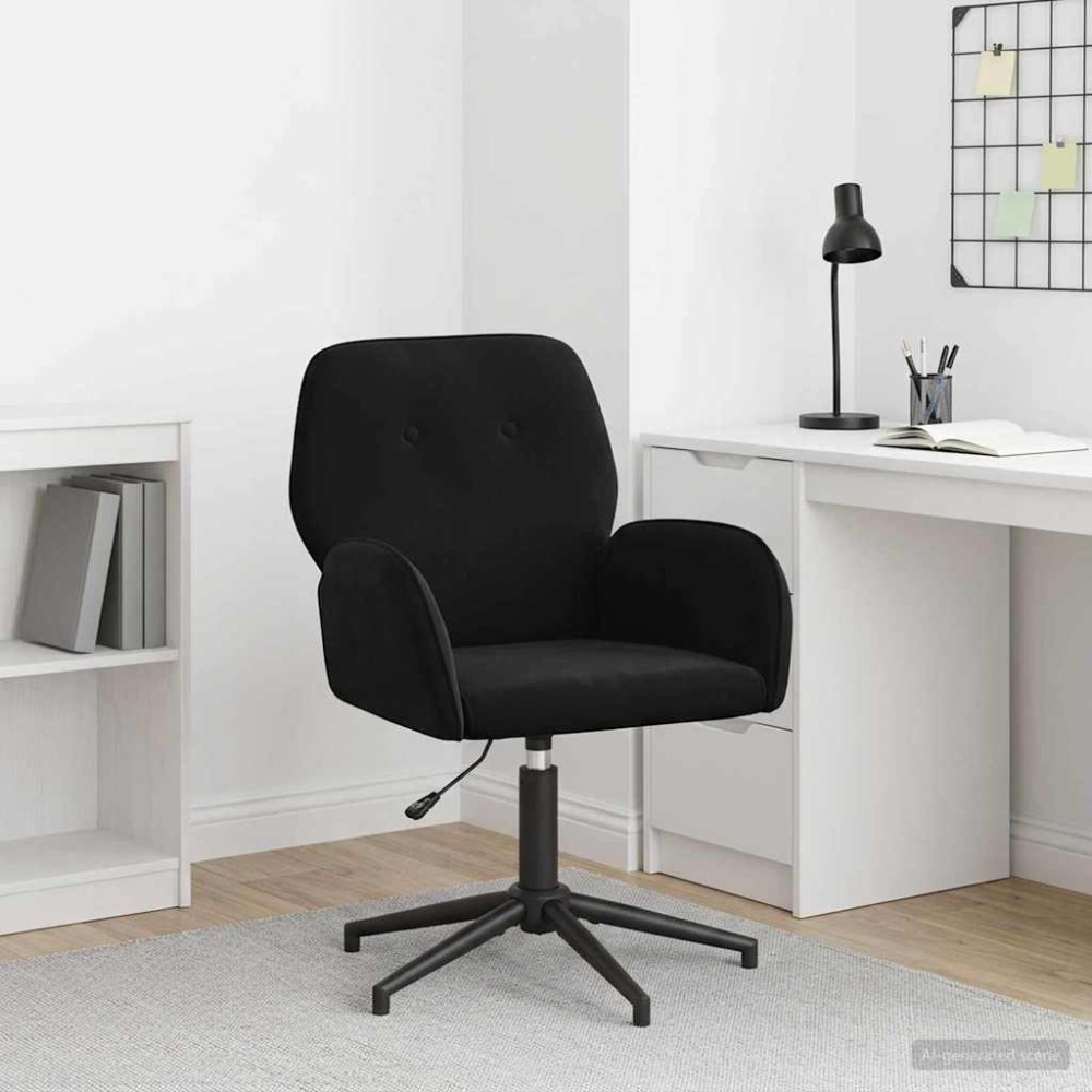 vidaXL Γυροσκοπική Καρέκλα Γραφείου 54x55x90cm Μαύρο Βελούδο 1 τεμ.