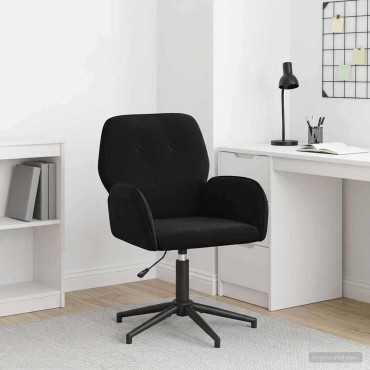 vidaXL Γυροσκοπική Καρέκλα Γραφείου 54x55x90cm Μαύρο Βελούδο 1 τεμ.