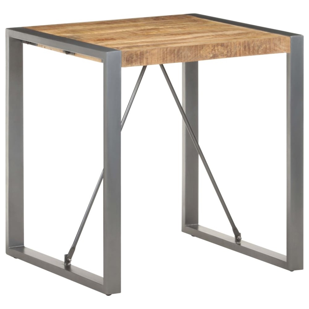 vidaXL Τραπέζι 70x70x75cm από Μασίφ Ακατέργαστο Ξύλο Μάνγκο 1 τεμ.