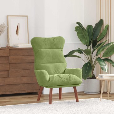 vidaXL Πολυθρόνα Ανοιχτό Πράσινο 69x74x93cm Βελούδο 1 τεμ.