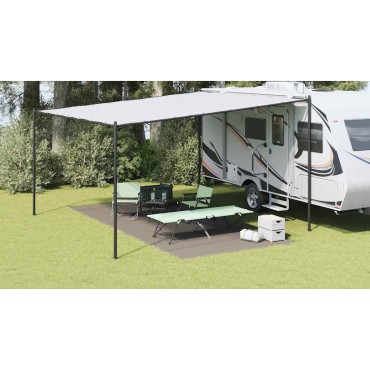 vidaXL Χαλκάκι Σκηνής Ανοιχτό γκρι 550 x 250 cm Πολυαιθυλένιο