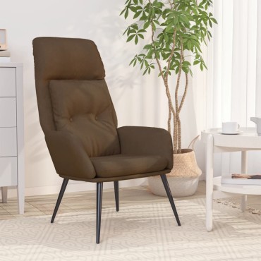vidaXL Πολυθρόνα Relax Καφέ από Συνθετικό Καστόρι 70x77x94cm 1 τεμ.