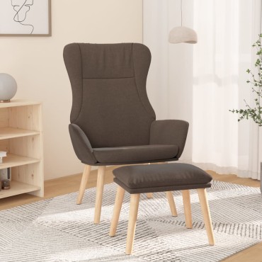 vidaXL Πολυθρόνα Relax Taupe Υφασμάτινη με Υποπόδιο 70x77x94cm 1 τεμ.