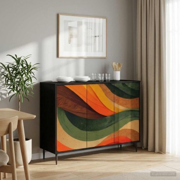 vidaXL Πλαϊνό γραφείο BONN Μαύρη Δρυς 102x33x76cm 1 τεμ.