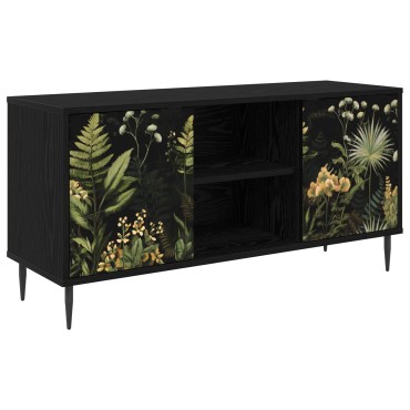 vidaXL Ντουλάπι TV RHENEN 102x33x51cm Μαύρη Δρυς