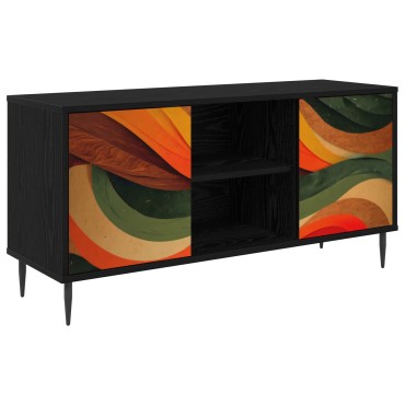 vidaXL Ντουλάπι TV BONN 102x33x51cm Μαύρη Δρυς Επεξεργασμένο Ξύλο
