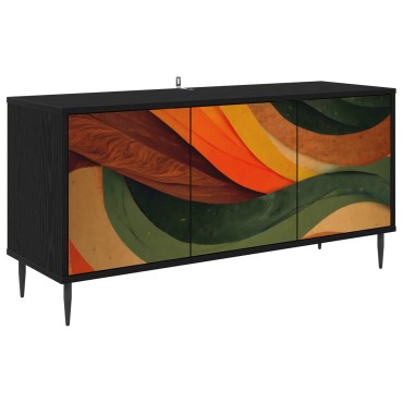 vidaXL Ντουλάπι TV BONN 102x33x51cm Μαύρη Δρυς Επεξεργασμένο Ξύλο