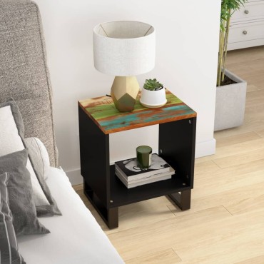 vidaXL Τραπεζάκι Σαλονιού 40x31x46cm Μασίφ Ανακυκλ. & Επεξ. Ξύλο 1 τεμ.