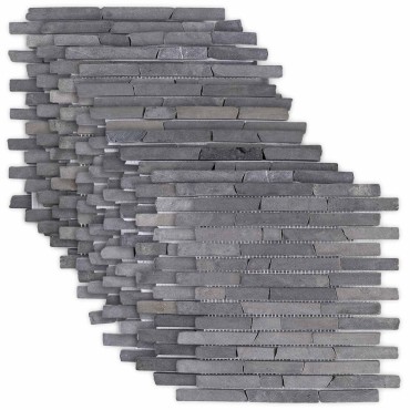 vidaXL Πλακίδια Μωσαϊκού Γκρι 30 x 30 cm Μάρμαρο