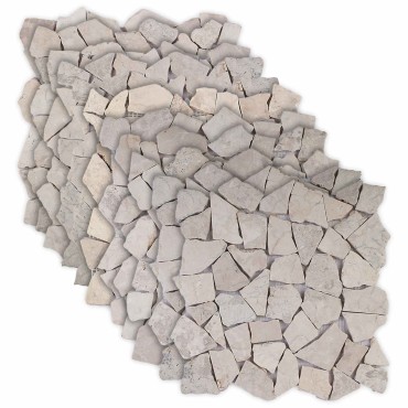 vidaXL Πλακίδια Μωσαϊκού Κρεμ 30 x 30 cm Μάρμαρο