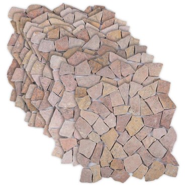 vidaXL Πλακίδια Μωσαϊκού Κόκκινο 30 x 30 cm Μάρμαρο