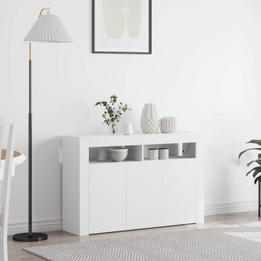 vidaXL Πλαϊνό γραφείο Λευκό 116x30x75cm Επεξεργασμένο Ξύλο 1 τεμ.