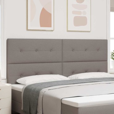 vidaXL LED κεφαλάρι Taupe ύφασμα 200x7x128cm