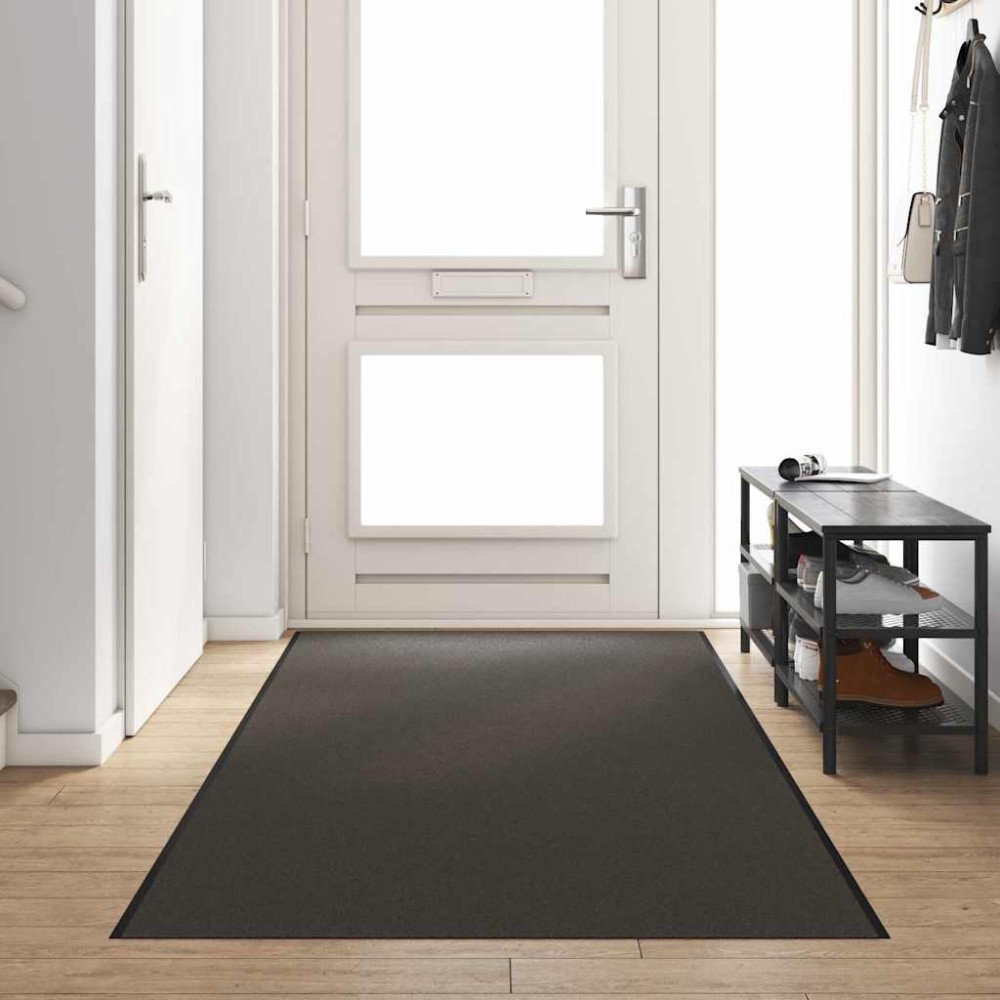 vidaXL Χαλάκι Εξώπορτας Ανθρακί και Μαύρο 120 x 350 εκ 100% Πολυαμίδιο