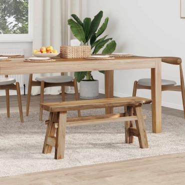 vidaXL παγκάκι Φυσικό 100x29x43,5cm Στερεό Ξύλο Τίκ
