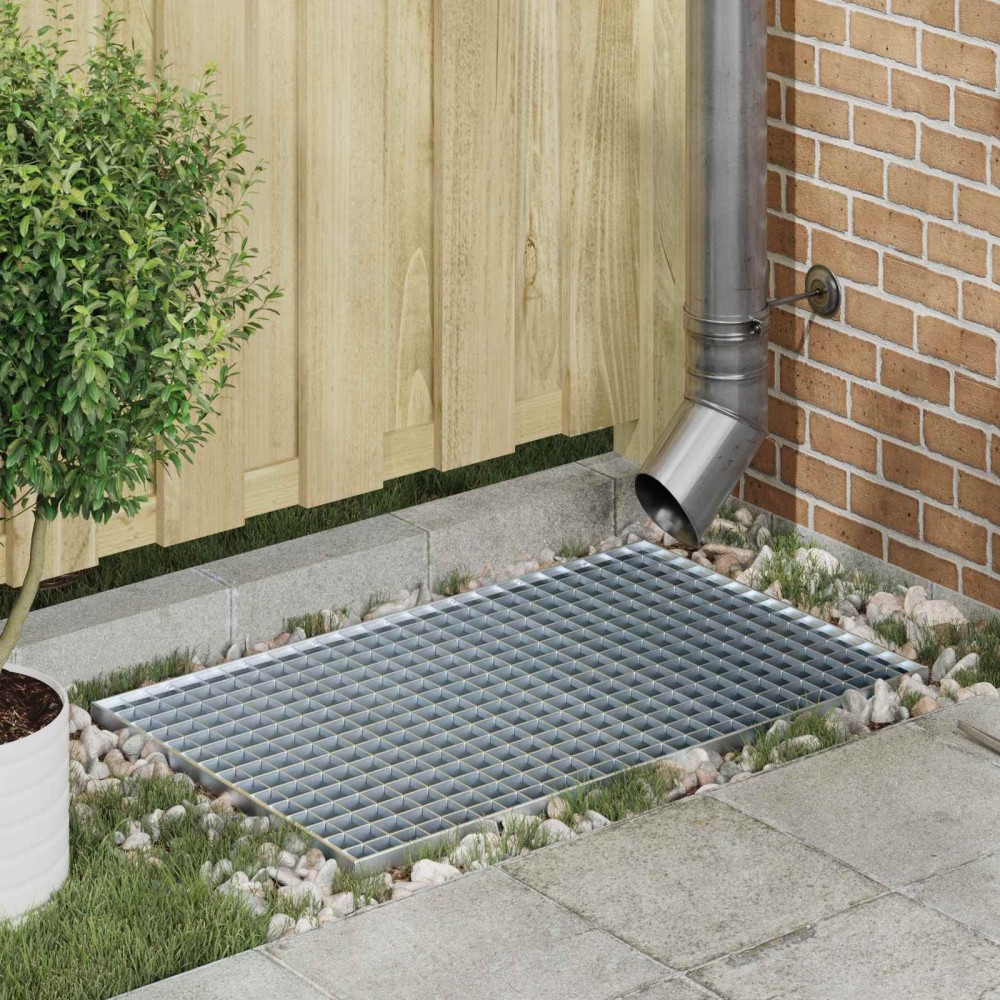 vidaXL Σίτα Ασημί 80 x 50 x 2 cm Γαλβανισμένο Ατσάλι Ψυχρής Βύθισης