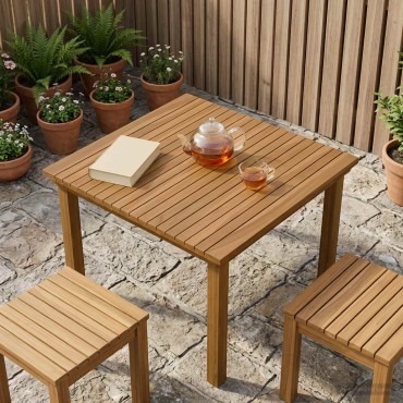 vidaXL Καπάκι τραπεζιού 70x70x3,5cm τετράγωνο Στερεό Ξύλο Τίκ