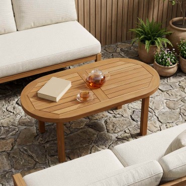 vidaXL Καπάκι τραπεζιού 80x40x2,5cm Ωοειδής Στερεό Ξύλο Τίκ