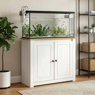 vidaXL Βάση ενυδρείου PANAMA Λευκό και Καφέ 81 x 36 x 73 cm 250 kg