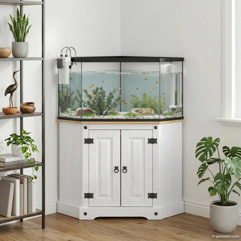 vidaXL Βάση ενυδρείου CORONA Λευκό 70 x 70 x 73 cm 300 κιλά