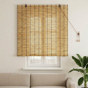 vidaXL Ρόλερ (στόρι) Φυσικό 120 x 160 cm Καλάμι