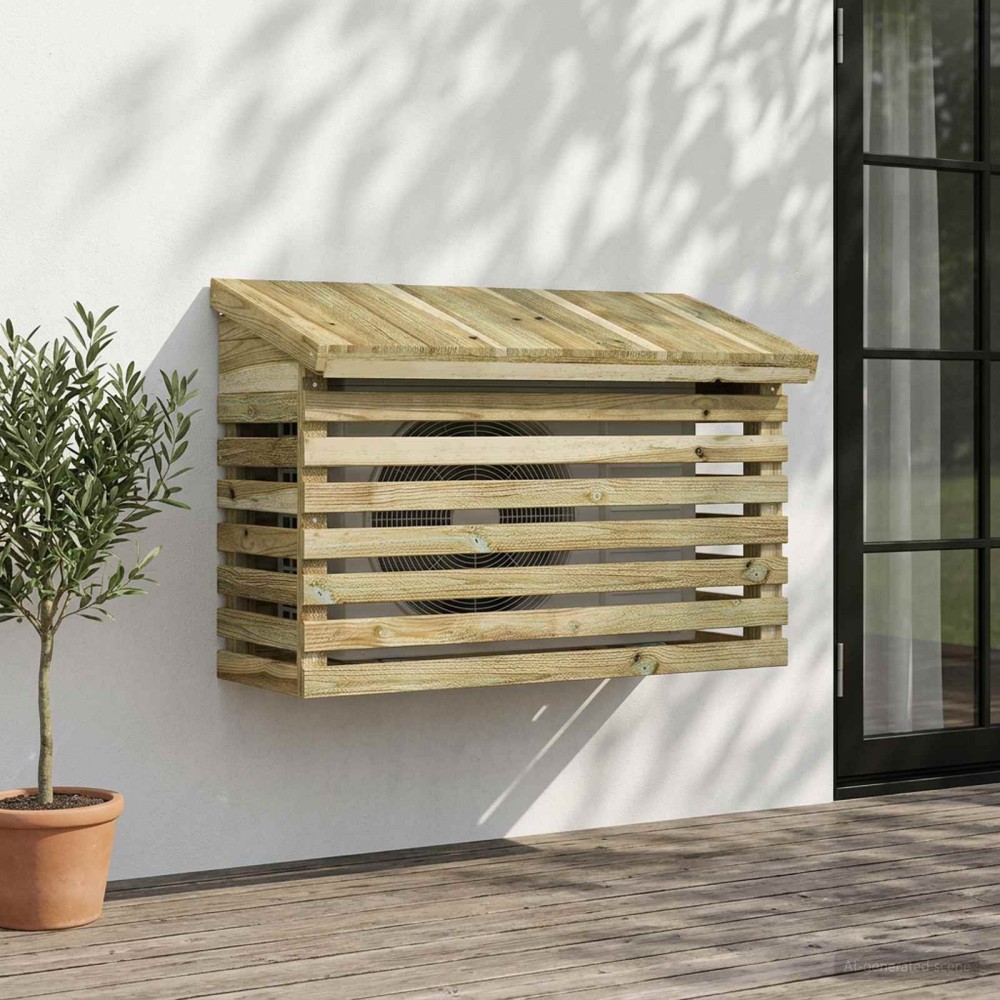 vidaXL Κάλυμμα κλιματιστικού 90x40x60 εκ Εμποτισμένο Ξύλο Πεύκου