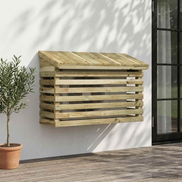 vidaXL Κάλυμμα κλιματιστικού 90x40x60 εκ Εμποτισμένο Ξύλο Πεύκου