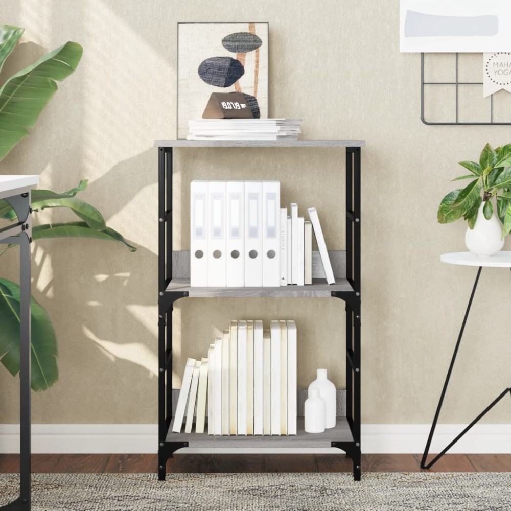 vidaXL Βιβλιοθήκη Γκρι Sonoma 50x33x82cm Επεξεργασμένο Ξύλο 1 τεμ.