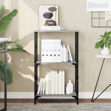 vidaXL Βιβλιοθήκη Γκρι Sonoma 50x33x82cm Επεξεργασμένο Ξύλο 1 τεμ.