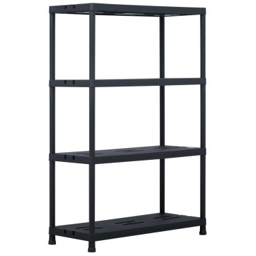 vidaXL Ραφιέρα Μαύρη 220 κ. 90 x 40 x 138 εκ. Πλαστική
