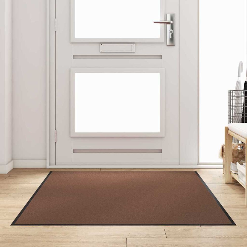 vidaXL Χαλάκι Εξώπορτας Καφέ και Μαύρο 120 x 180 cm 100% Πολυαμίδιο