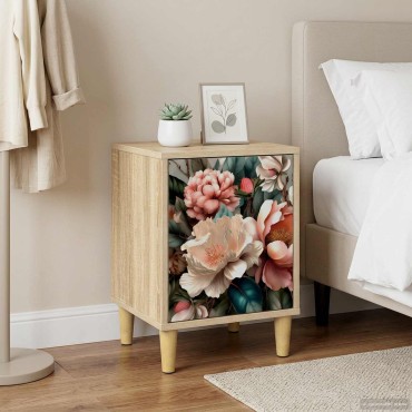 vidaXL Κομοδίνο BORNE Sonoma Δρυς 36x33x50cm Επεξεργασμένο Ξύλο 1 τεμ.