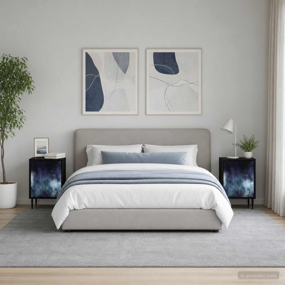 vidaXL Κομοδίνο RAALTE 2 τεμ. Μαύρη Δρυς 36x33x51cm
