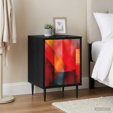 vidaXL Κομοδίνο HEESCH 2 τεμ. Μαύρη Δρυς 36x33x51cm