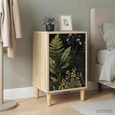 vidaXL Κομοδίνο RHENEN Sonoma Δρυς 36x33x60cm Επεξεργασμένο Ξύλο 1 τεμ.
