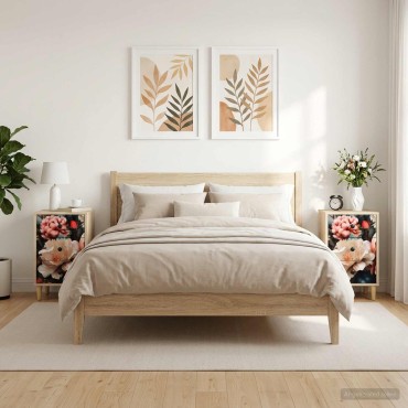 vidaXL Κομοδίνο BORNE 2 τεμ. Sonoma Δρυς 36x33x60 εκ